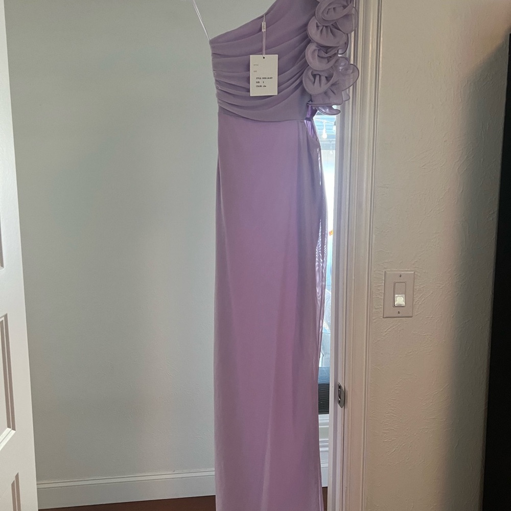 Oh Hello sz S One-Shoulder Lilac sydney body con dress NWT New